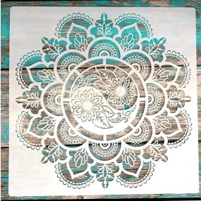  YingYang műanyag mandala sablon 30x30 cm-es festő stencil