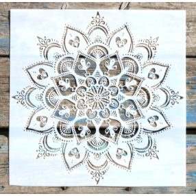   mandala mintás műanyag sablon 30x30 cm-es DIY festő stencil 