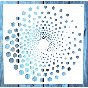   Geometria  mintás műanyag sablon  30x30 cm-es DIY festő stencil 