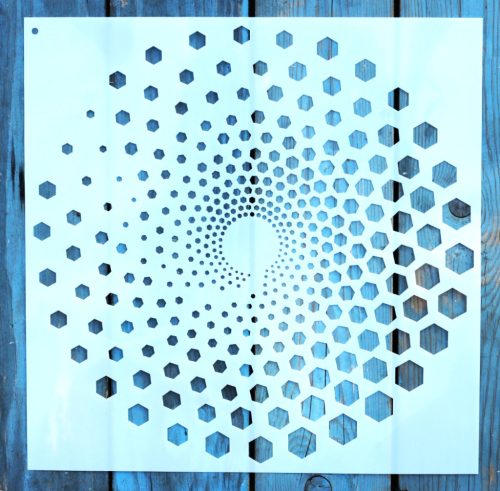 Geometria  mintás műanyag sablon  30x30 cm-es DIY festő stencil 