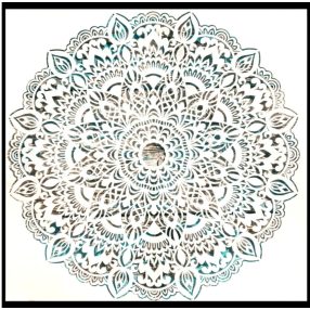   Mandala  mintás műanyag festősablon 30x30 cm-es DIY stencil