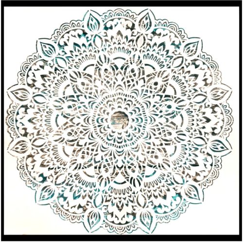 Mandala  mintás műanyag festősablon 30x30 cm-es DIY stencil