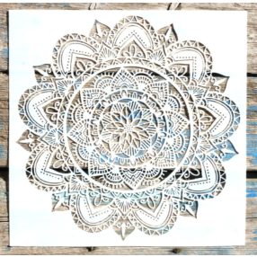   Mandala mintás  festősablon műanyag DIYstencil  30x30 cm-es