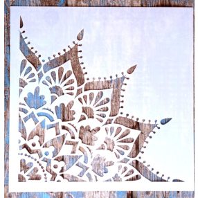    negyed Mandala mintás DIY sablon 30x30 cm-es műanyag DIY stencil falra  bútorra