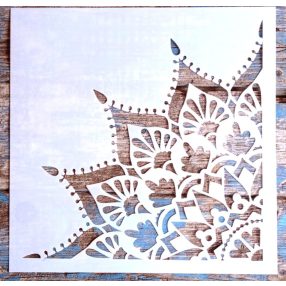    negyed Mandala mintás DIY sablon 30x30 cm-es műanyag DIY stencil falra  bútorra