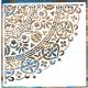  negyed Mandala mintás műanyag 3D  festő sablon 30x30 cm-es DIY stencil falra, bútorra
