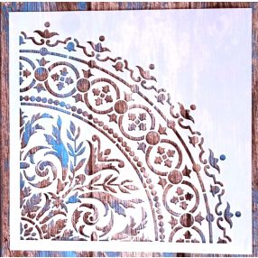    negyed mandala mintás  műanyag sablon  30x30 cm-es  DIY festő stencil 