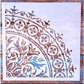    negyed mandala mintás  műanyag sablon  30x30 cm-es  DIY festő stencil 
