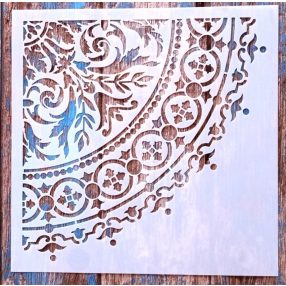    negyed mandala mintás  műanyag sablon  30x30 cm-es  DIY festő stencil 
