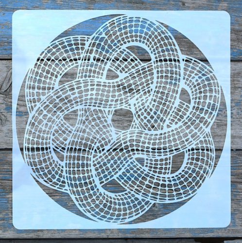 geometriai mintás  műanyag sablon  30x30 cm-es  DIY festő stencil 