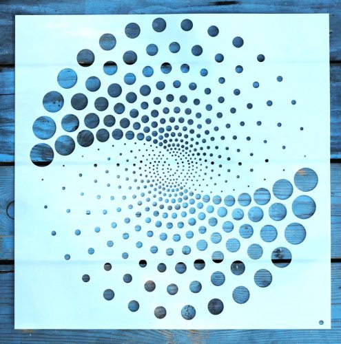  geometriai mintàs stencil stencil  30x30 cm-es