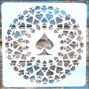   Pikk Ász mintàs DIY stencil 30x30 cm-es műanyag festő sablon 