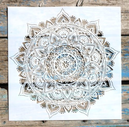  mandala mintàs  festő  stencil  30x30 cm-es műanyag DIY sablon 