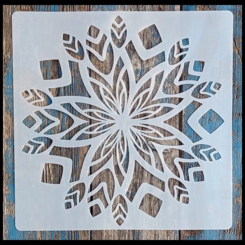  Mintàs festő stencil 30x30 cm-es  műanyag DIY sablon falra, bútorra