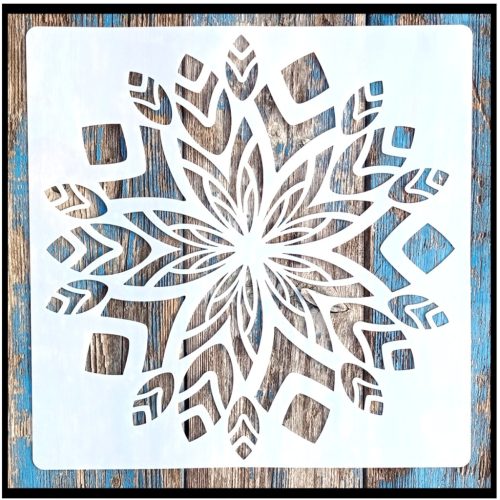  Mandala mintàs festő stencil 30x30 cm-es  műanyag DIY sablon falra, bútorra
