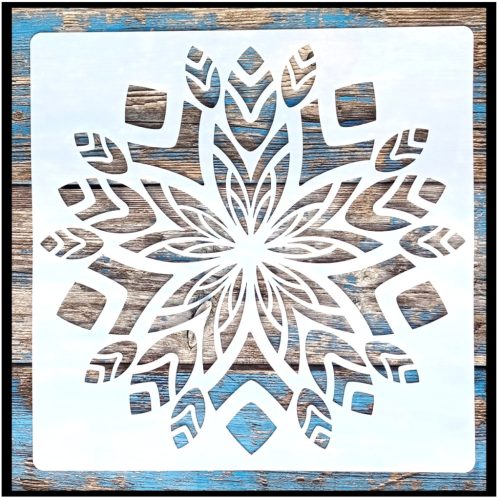  Mandala mintàs festő stencil 30x30 cm-es  műanyag DIY sablon falra, bútorra
