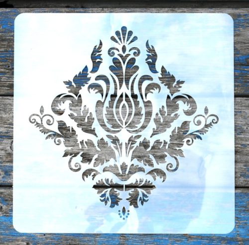  Barokk mintàs festő stencil 30x30 cm-es  műanyag DIY sablon falra, bútorra