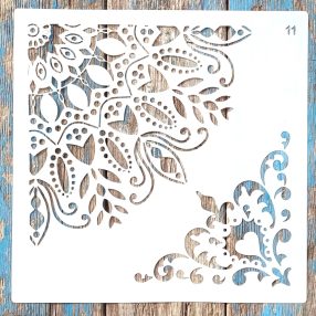 Barokk stílusú 3stencil sablon  30x30cm-es