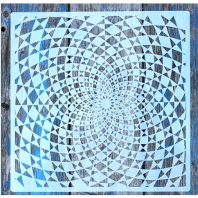 geometriai mintás stencil sablon  30x30cm-es
