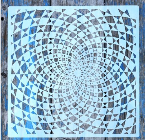 geometriai mintás stencil sablon  30x30cm-es