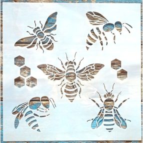   Darázs, méhecske  mintás 30x30 cm-es festő   sablon műanyag DIY stencil