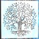 Életfa festő sablon 30x30 cm-es  műanyag DIY stencil falra, bútorra