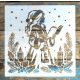 30x30x cm-es karácsony mintàs műanyag sablon DIY stencil