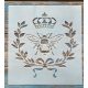 Méhes koronás műanyag fal  sablon 30x30 cm-es DIY stencil falra, bútorra