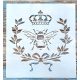Méhes koronás műanyag fal sablon 30x30 cm-es DIY stencil falra, bútorra