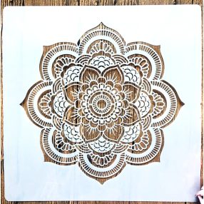   Mandala mintás műanyag sablon 30x30 cm-es DIY festő stencil