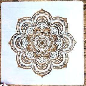   Mandala mintás műanyag sablon 30x30 cm-es DIY festő stencil