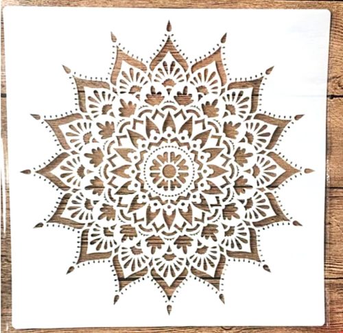 Mandala mintás sablon  30x30 cm-es műanyag DIY  stencil