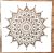 Mandala mintás sablon  30x30 cm-es műanyag DIY  stencil