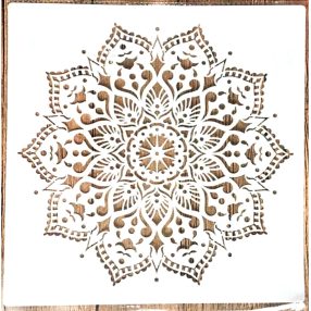   Mandala mintás festő sablon 30x30 cm-es műanyag DIY stencil falra,  bútorra