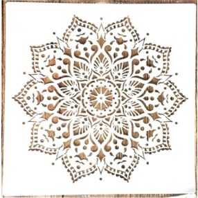   Mandala mintás festő sablon 30x30 cm-es műanyag DIY stencil falra, bútorra