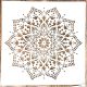 Mandala mintás festő sablon 30x30 cm-es műanyag DIY stencil falra,  bútorra
