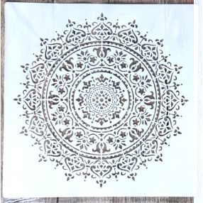   Mandala mintás festő sablon 30x30 cm-es DIY műanyag  stencil falra, bútorra