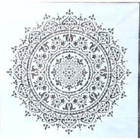   Mandala mintás festő sablon 30x30 cm-es DIY műanyag  stencil falra, bútorra