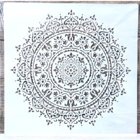   Mandala mintás festő sablon 30x30 cm-es DIY műanyag  stencil falra, bútorra