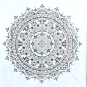   Mandala mintás festő sablon 30x30 cm-es DIY műanyag  stencil falra, bútorra