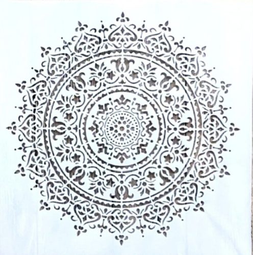 Mandala mintás festő sablon 30x30 cm-es DIY műanyag  stencil falra, bútorra
