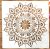 Mandala mintás 30x30 cm-es műanyag sablon DIY stencil falra,  bútorra