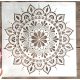 Mandala mintás 30x30 cm-es műanyag sablon DIY stencil falra,  bútorra