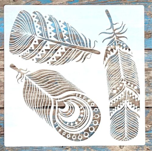 Toll mintás sablon 30x30 cm-es Műanyag DIY   stencil falra, bútorra