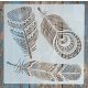 Toll mintás rétegző sablon 30x30 cm-es Műanyag DIY  stencil falra, bútorra