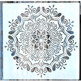   Mandala mintás műanyag  festő sablon 30x30 cm-es DIY stencil falra, bútorra