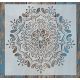 Mandala mintás műanyag  festő sablon 30x30 cm-es DIY stencil falra, bútorra
