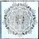 Mandala mintás műanyag  festő sablon 30x30 cm-es DIY stencil falra, bútorra