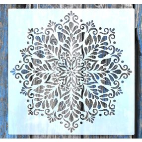   Mandala mintás DIY sablon 30x30 cm-es műanyag festő sablon 