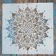 Mandala mintás műanyag DIY sablon 30x30 cm-es festő stencil falra, bútorra